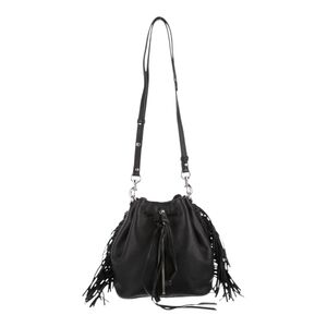 Rebecca Minkoff Black Leather Fringe Shoulder Bag